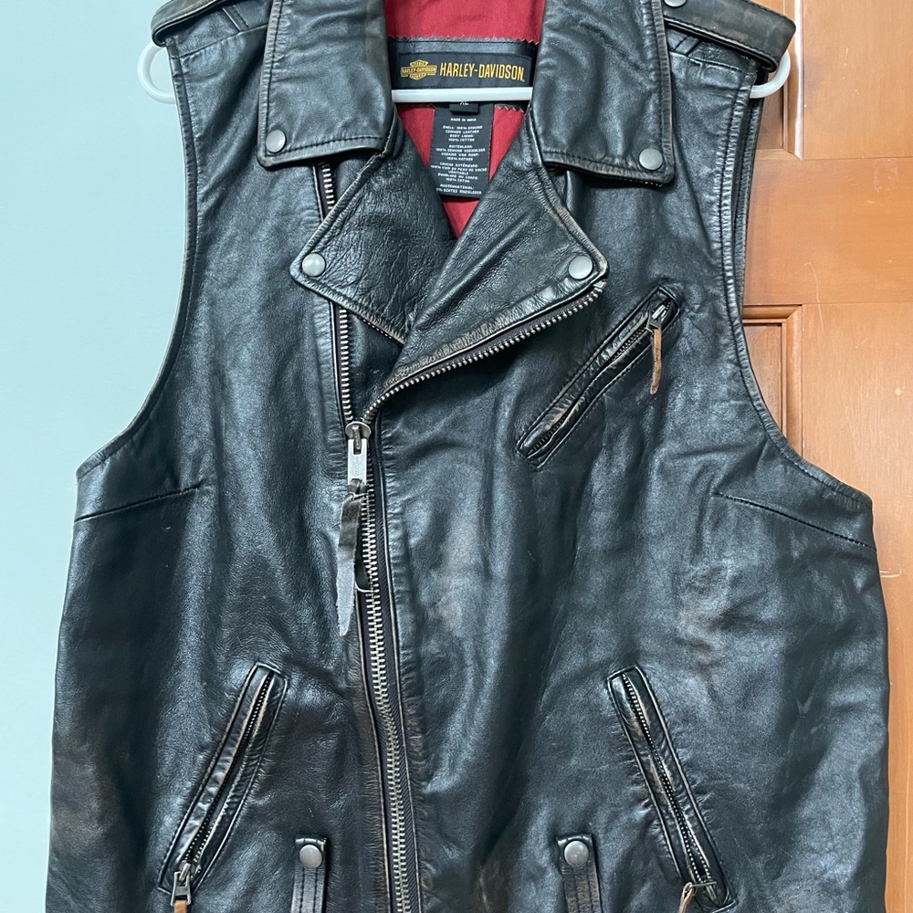 Harley-Davidson Black Leather Biker Vest